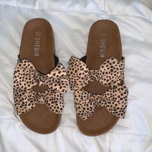 Leopard print sandals